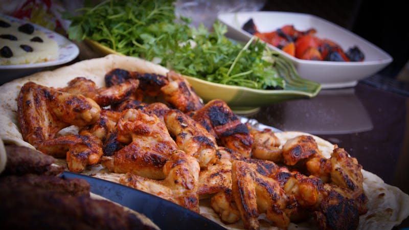 Honey Garlic Wings glazed with sweet honey garlic sauce
