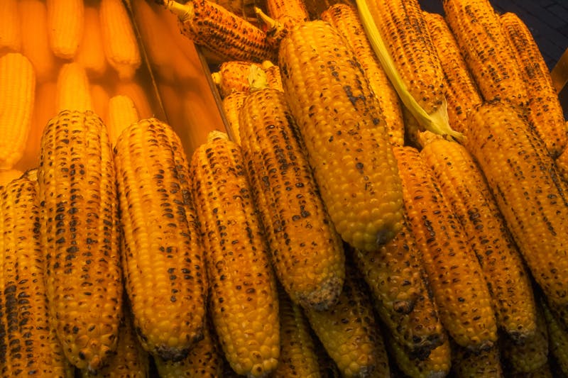 Corn on the Cob grilled seasoned sweet corn side