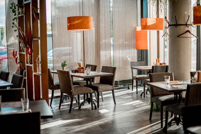 East coast wings restaurant interior and kitchen team